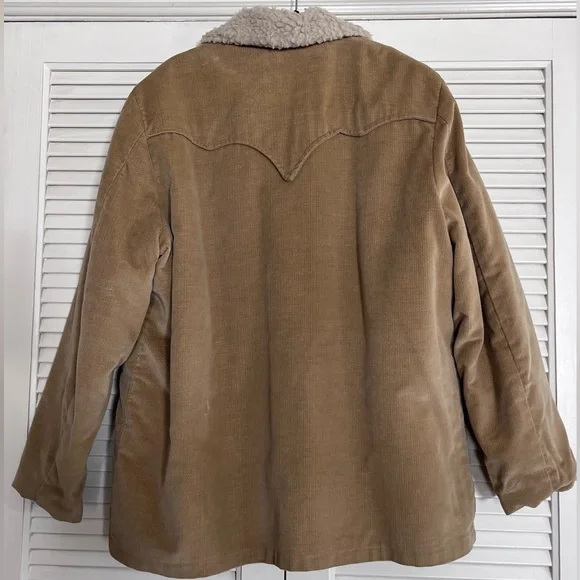 RARE Lee Storm Rider Vintage 1970s Full Length Sherpa Corduroy Rancher Coat - Picture 5 of 15